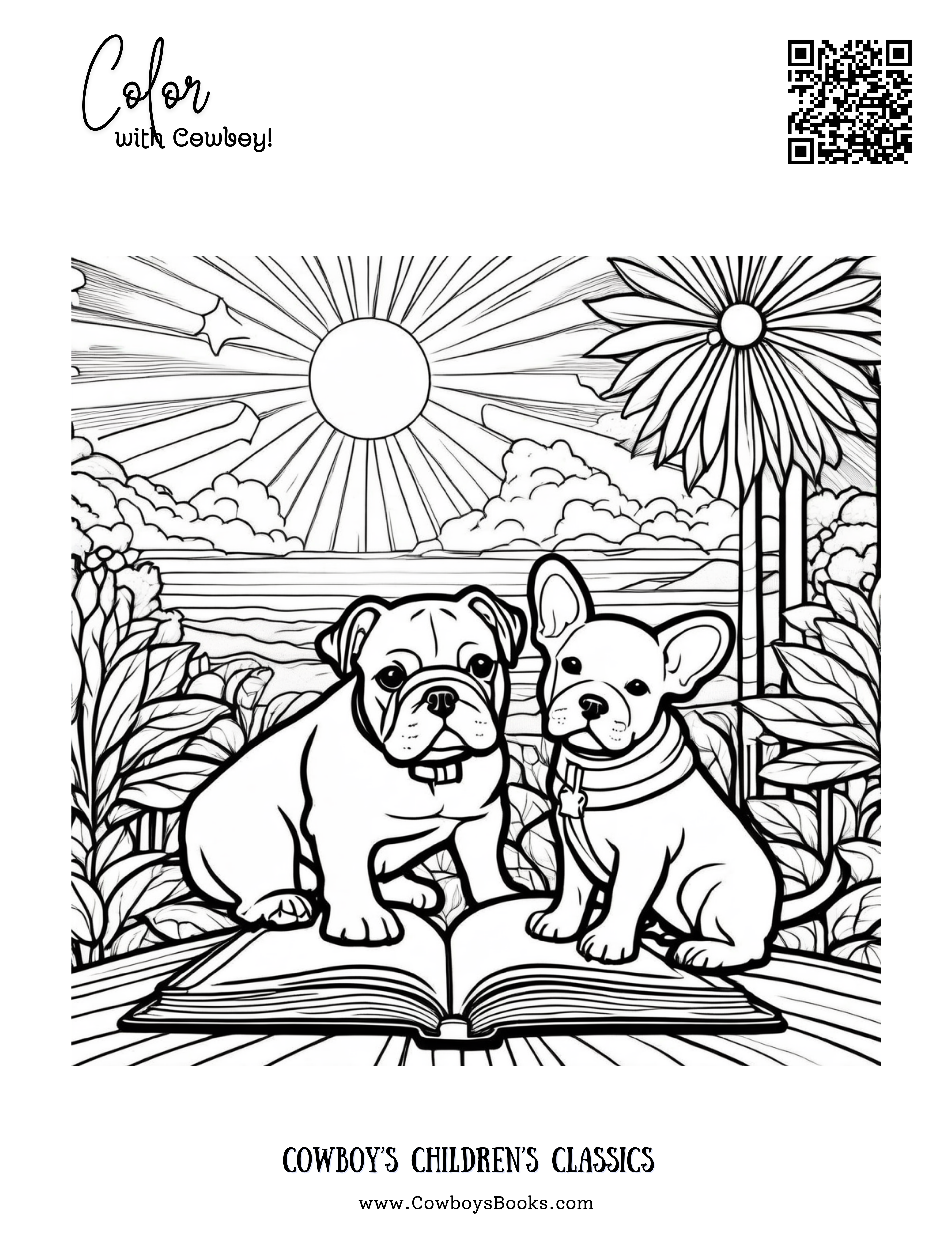 free downloadable French bulldog coloring sheet