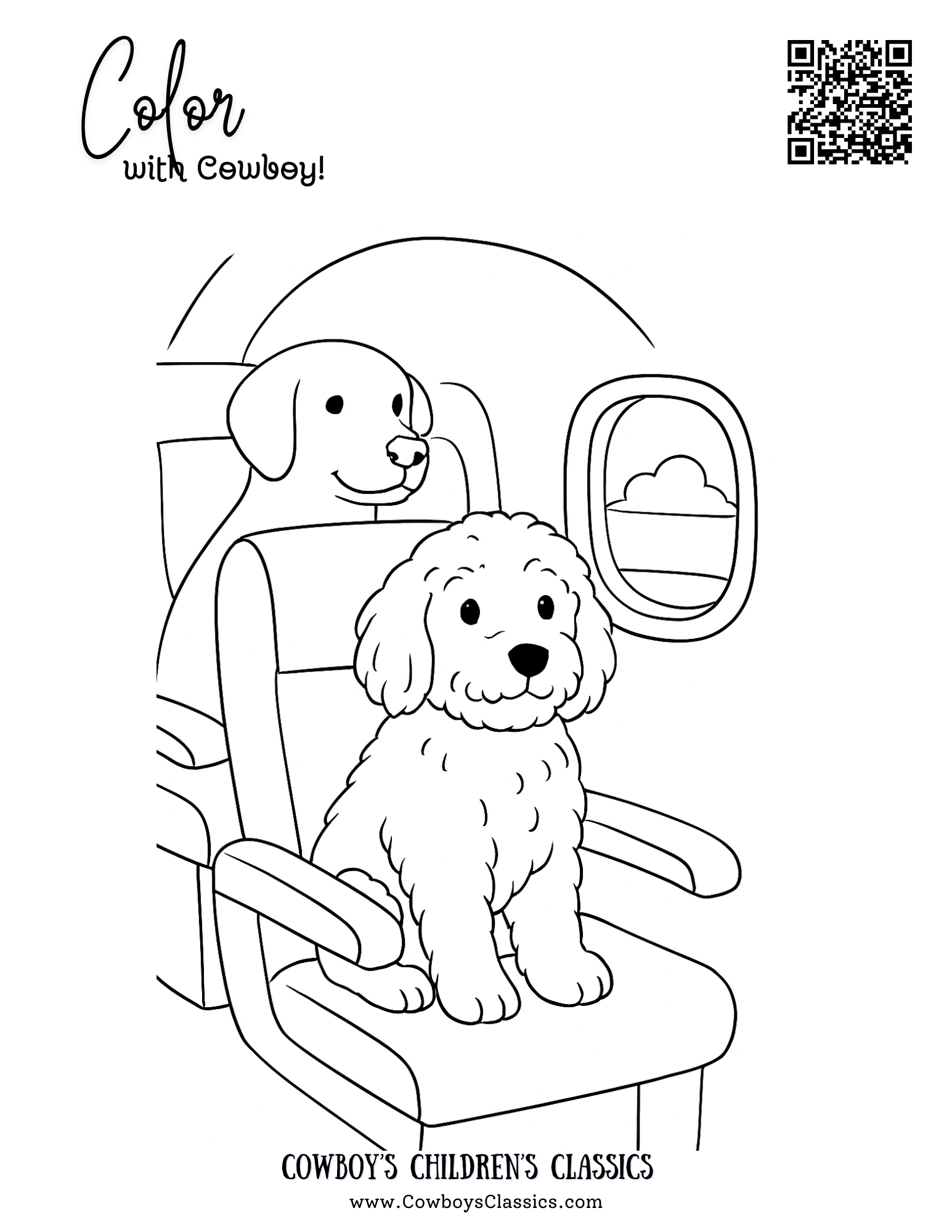 dog cartoon coloring sheet