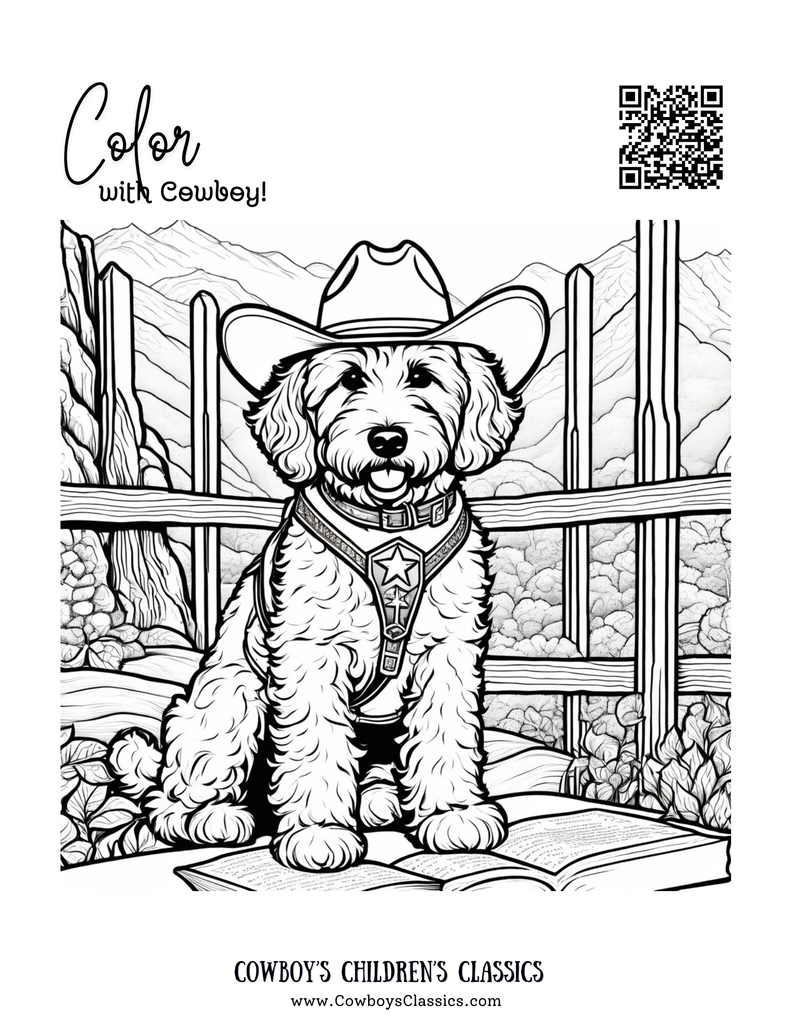 cowboycartooncoloringsheet