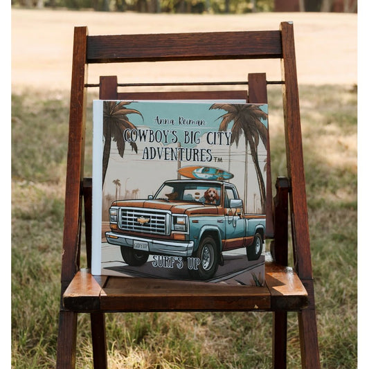 Dog surfing cartoon book for kids